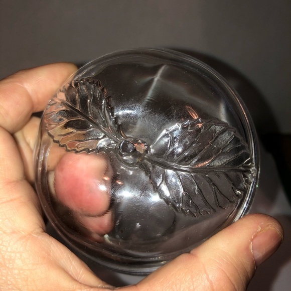 Vintage luminarc France clear glass apple shaped container with lid. - Picture 2 of 9